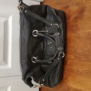 Coach black leather purse